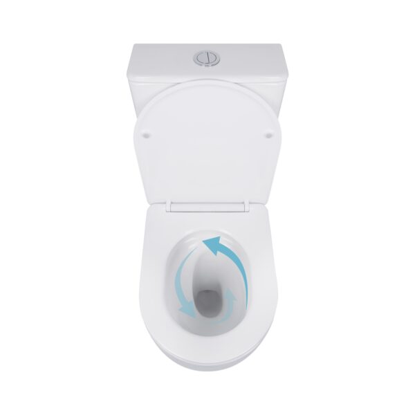 Унітаз-компакт Qtap Robin Ultra Quiet безободковий з сидінням Soft-close QT13226089AW Унітаз-компакт Qtap Robin Ultra Quiet безободковий з сидінням Soft-close QT13226089AW