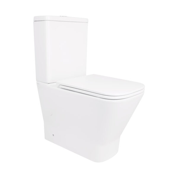 Унитаз-компакт Qtap Cardinal Ultra Quiet безободковый с сиденьем Soft-close QT04222168AUQ3W Унітаз-компакт Qtap Cardinal Ultra Quiet безободковий з сидінням Soft-close QT04222168AUQ3W