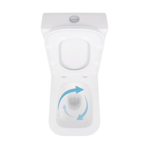 Унитаз-компакт Qtap Cardinal Ultra Quiet безободковый с сиденьем Soft-close QT04222168AUQ3W Унітаз-компакт Qtap Cardinal Ultra Quiet безободковий з сидінням Soft-close QT04222168AUQ3W