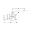 Кран кульовий "Американка" Icma 2″ (PN40) прямий №347 Кран кульовий "Американка" Icma 2″ (PN40) прямий №347