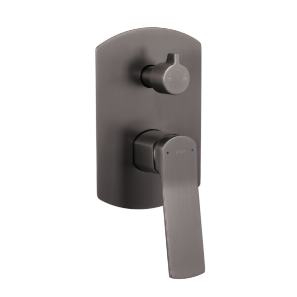 Душевая система универсальная Qtap Slavonice скрытого монтажа на два потребителя QTSLA113GMB45899 Gunmetal Black PVD Душова система універсальна Qtap Slavonice прихованого монтажу на два споживачі QTSLA113GMB45899 Gunmetal Black PVD