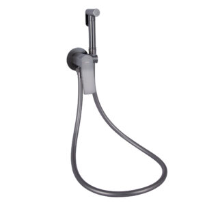 Набор для гигиенического душа Qtap Slavonice округлый QTSLA262GMB45916 Gunmetal Black PVD Набор для гігієнічного душу Qtap Slavonice округлий QTSLA262GMB45916 Gunmetal Black PVD