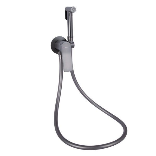 Набор для гігієнічного душу Qtap Slavonice округлий QTSLA262GMB45916 Gunmetal Black PVD Набор для гігієнічного душу Qtap Slavonice округлий QTSLA262GMB45916 Gunmetal Black PVD