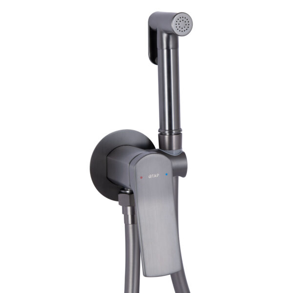 Набор для гігієнічного душу Qtap Slavonice округлий QTSLA262GMB45916 Gunmetal Black PVD Набор для гігієнічного душу Qtap Slavonice округлий QTSLA262GMB45916 Gunmetal Black PVD