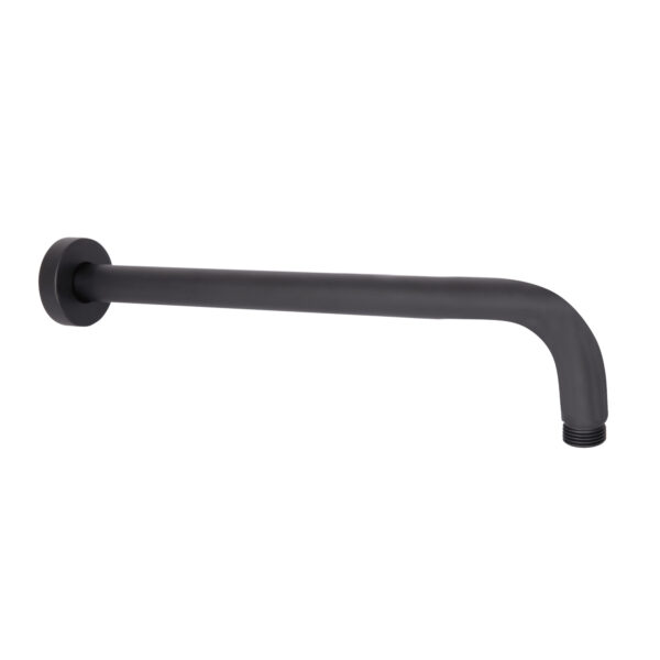 Кронштейн для верхнього душу Qtap Trubice 370 мм округлий QTTRU120BLM45927 Black Matt