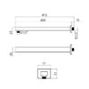 Кронштейн для верхнього душу Qtap Trubice 400 мм прямокутний QTTRU120BLM45929 Black Matt Кронштейн для верхнього душу Qtap Trubice 400 мм прямокутний QTTRU120BLM45929 Black Matt
