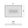 Лійка для верхнього душу Qtap Hlavova 280x190 мм прямокутна QTHLA107CRM45946 Chrome