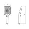 Лійка для ручного душу Qtap Rucni 140x95 мм прямокутна QTRUC125CRM45958 Chrome Лійка для ручного душу Qtap Rucni 140x95 мм прямокутна QTRUC125CRM45958 Chrome