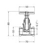 Вентиль латунний SD 25х1" ВР (YA)