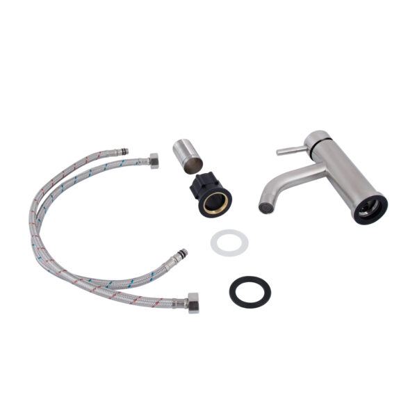 Смеситель для раковины Lidz Aria 0011F (k35) LDARI0011FNKS46091 Nickel Змішувач для раковини Lidz Aria 0011F (k35) LDARI0011FNKS46091 Nickel