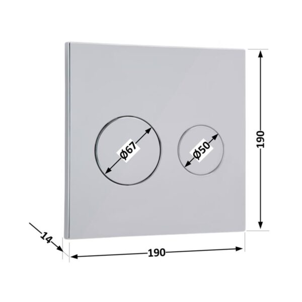 Панель змиву для унітаза Qtap Nest Uni QT0211P01V1009CRM
