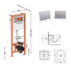 Готовое решение Qtap для ванной комнаты: подвесной унитаз Gemini Ultra Quiet 520х360х350 + комплект инсталляции Nest 4 в 1 (линейная Готове рішення Qtap для ванної кімнати: підвісний унітаз Gemini Ultra Quiet 520х360х350 + комплект інсталяції Nest 4 в 1 (лінійна