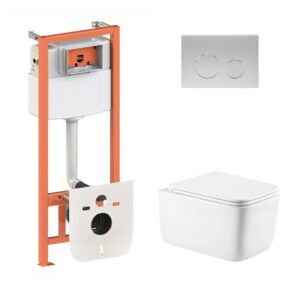 Готове рішення Qtap для ванної кімнати: підвісний унітаз Gemini Ultra Quiet 520×360×350 + комплект інсталяції Nest 4 в 1 (кругла Готове рішення Qtap для ванної кімнати: підвісний унітаз Gemini Ultra Quiet 520×360×350 + комплект інсталяції Nest 4 в 1 (кругла