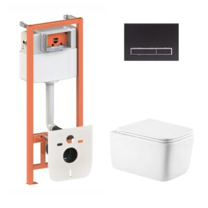 Готове рішення Qtap для ванної кімнати: підвісний унітаз Gemini Ultra Quiet 520×360×350 + комплект інсталяції Nest 4 в 1 (лінійна Готове рішення Qtap для ванної кімнати: підвісний унітаз Gemini Ultra Quiet 520×360×350 + комплект інсталяції Nest 4 в 1 (лінійна