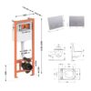 Готовое решение Qtap для ванной комнаты: подвесной унитаз Gemini Ultra Quiet 530х365х373+ комплект инсталляции Nest 4 в 1 (линейная Готове рішення Qtap для ванної кімнати: підвісний унітаз Gemini Ultra Quiet 530х365х373 + комплект інсталяції Nest 4 в 1 (лінійна