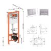 Готовое решение Qtap для ванной комнаты: подвесной унитаз Gemini Ultra Quiet 530х365х373+ комплект инсталляции Nest 4 в 1 Готове рішення Qtap для ванної кімнати: підвісний унітаз Gemini Ultra Quiet 530х365х373 + комплект інсталяції Nest 4 в 1