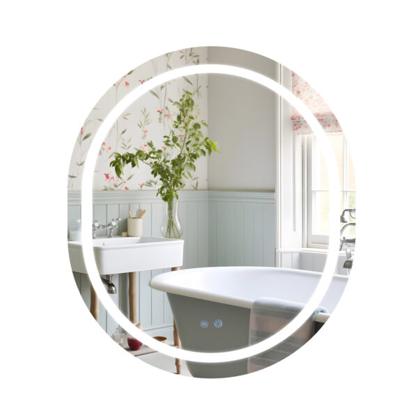 Зеркало Qtap Gemini 800х700 с LED-подсветкой Touch, с антизапотеванием, с диммером, рег. темп цвета (3000-6500K) Дзеркало Qtap Gemini 800х700 з LED-підсвічуванням Touch, з антизапотіванням, з димером, рег. темп. кольору (3000-6500K)
