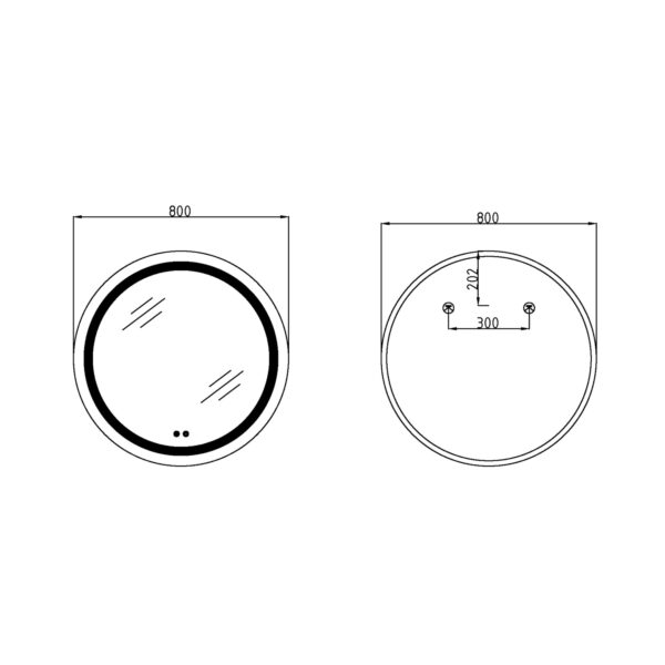 Дзеркало Lidz Aria R800 з LED-підсвічуванням Touch, з антизапотіванням, з димером, рег. яскравості LD78LR800 Дзеркало Lidz Aria R800 з LED-підсвічуванням Touch, з антизапотіванням, з димером, рег. яскравості LD78LR800