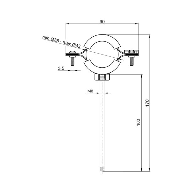 Хомут Thermo Alliance Forte 1 1/4" (D38-43 мм) SF10032 Хомут Thermo Alliance Forte 1 1/4" (D38-43 мм) SF10032