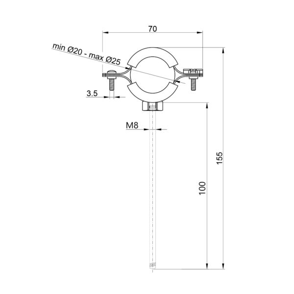 Хомут Thermo Alliance Forte 1/2" (D20-25 мм) SF10015 Хомут Thermo Alliance Forte 1/2" (D20-25 мм) SF10015