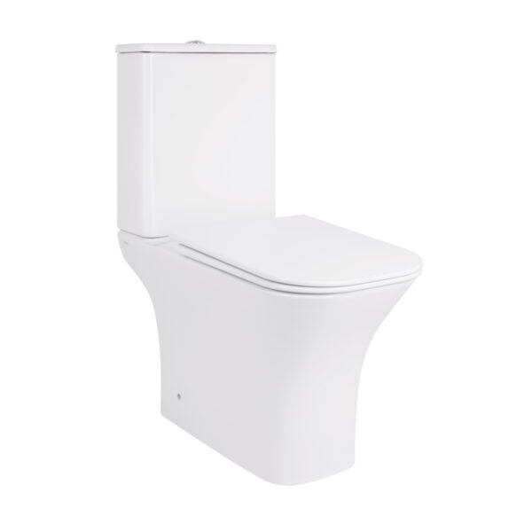 Унітаз-компакт Qtap Presto Quadro безободковий з сидінням Soft-close QT24221215AW Унітаз-компакт Qtap Presto Quadro безободковий з сидінням Soft-close QT24221215AW