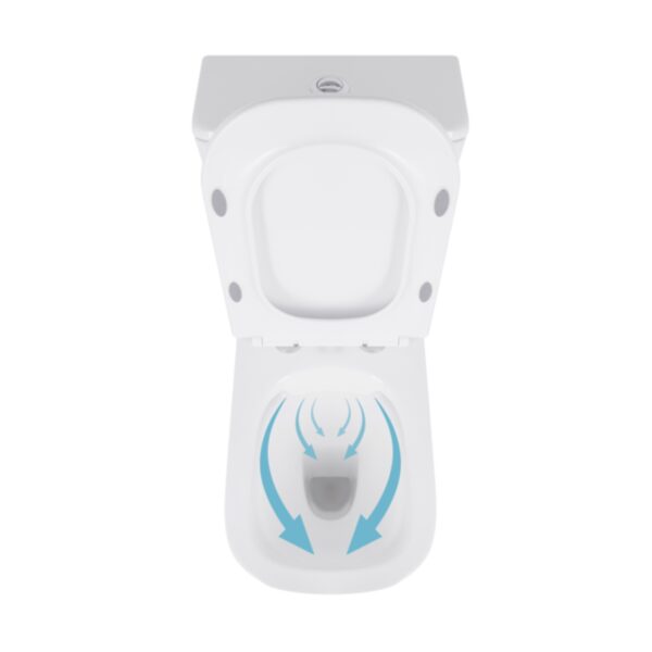 Унітаз-компакт Qtap Presto Quadro безободковий з сидінням Soft-close QT24221215AW Унітаз-компакт Qtap Presto Quadro безободковий з сидінням Soft-close QT24221215AW