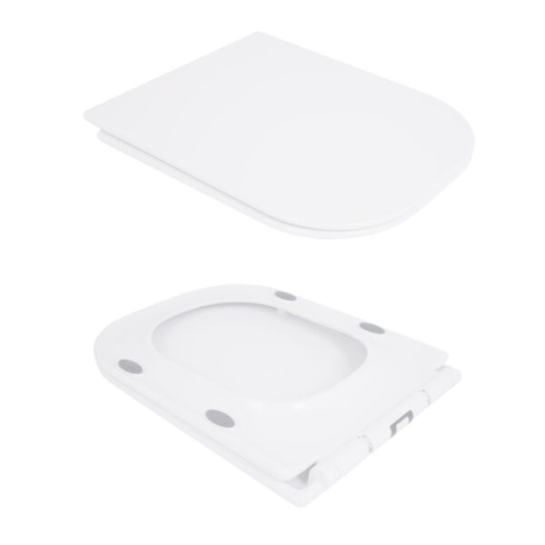 Унітаз-компакт Qtap Presto Quadro безободковий з сидінням Soft-close QT24221215AW Унітаз-компакт Qtap Presto Quadro безободковий з сидінням Soft-close QT24221215AW