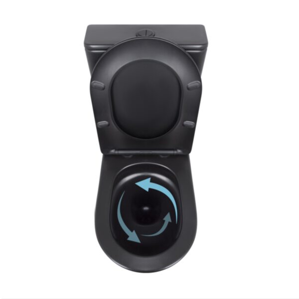 Унітаз підлоговий Qtap Scorpio Ultra Quiet безобідковий з сидінням Soft-close MATT BLACK QT14226088AMB Унітаз підлоговий Qtap Scorpio Ultra Quiet безобідковий з сидінням Soft-close MATT BLACK QT14226088AMB