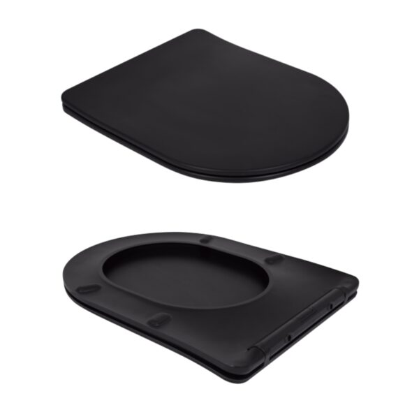 Унітаз підлоговий Qtap Scorpio Ultra Quiet безобідковий з сидінням Soft-close MATT BLACK QT14226088AMB Унітаз підлоговий Qtap Scorpio Ultra Quiet безобідковий з сидінням Soft-close MATT BLACK QT14226088AMB