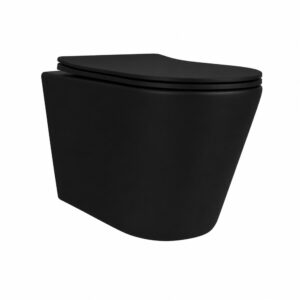 Унітаз підвісний Qtap Scorpio Ultra Quiet безобідковий з сидінням Soft-close MATT BLACK QT14332380AMB Унітаз підвісний Qtap Scorpio Ultra Quiet безобідковий з сидінням Soft-close MATT BLACK QT14332380AMB