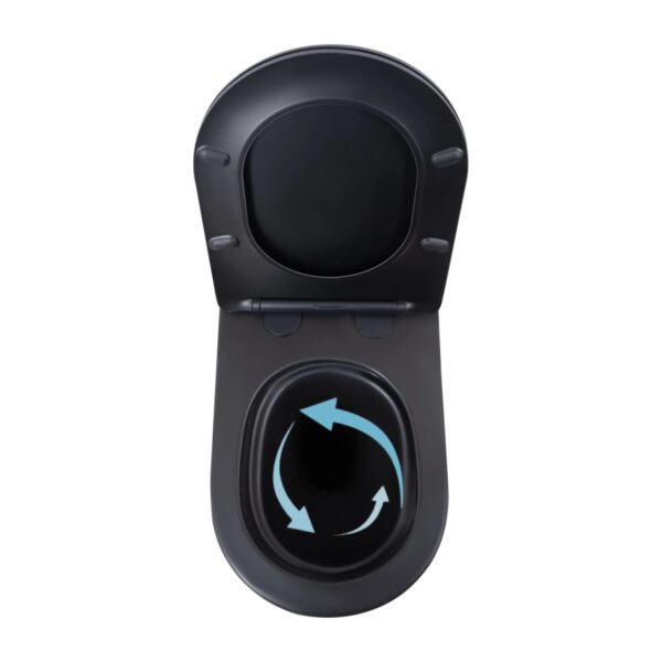 Унітаз підвісний Qtap Scorpio Ultra Quiet безобідковий з сидінням Soft-close MATT BLACK QT14332380AMB Унітаз підвісний Qtap Scorpio Ultra Quiet безобідковий з сидінням Soft-close MATT BLACK QT14332380AMB