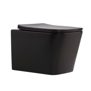 Унітаз підвісний Qtap Tern New Ultra Quiet безобідковий з сидінням Soft-close MATT BLACK QT17332303ASMB Унітаз підвісний Qtap Tern New Ultra Quiet безобідковий з сидінням Soft-close MATT BLACK QT17332303ASMB
