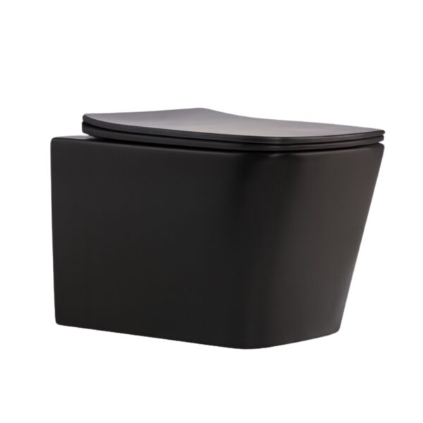 Унітаз підвісний Qtap Tern New Ultra Quiet безобідковий з сидінням Soft-close MATT BLACK QT17332303ASMB Унітаз підвісний Qtap Tern New Ultra Quiet безобідковий з сидінням Soft-close MATT BLACK QT17332303ASMB