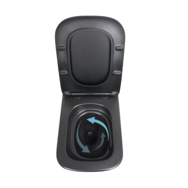 Унітаз підвісний Qtap Tern New Ultra Quiet безобідковий з сидінням Soft-close MATT BLACK QT17332303ASMB Унітаз підвісний Qtap Tern New Ultra Quiet безобідковий з сидінням Soft-close MATT BLACK QT17332303ASMB
