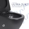 Унітаз підвісний Qtap Robin New Ultra Quiet безобідковий з сидінням Soft-close MATT BLACK QT13332381АSMB Унітаз підвісний Qtap Robin New Ultra Quiet безобідковий з сидінням Soft-close MATT BLACK QT13332381АSMB