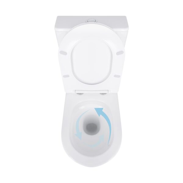Унитаз напольный Qtap Virgo Ultra Quiet безободковый с сиденьем Soft-close WHITE QT18226092AW Унітаз підлоговий Qtap Virgo Ultra Quiet безобідковий з сидінням Soft-close WHITE QT18226092AW