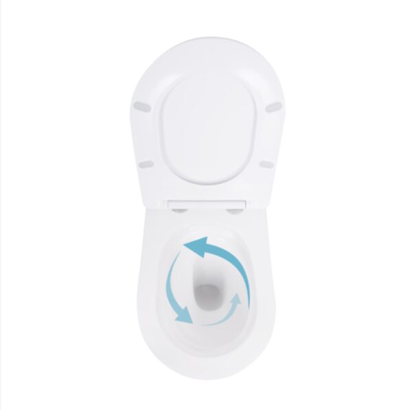 Унітаз підвісний Qtap Robin Ultra Quiet безобідковий з сідінням Soft-close 520x365x365 мм WHITE Унітаз підвісний Qtap Robin Ultra Quiet безобідковий з сідінням Soft-close 520x365x365 мм WHITE