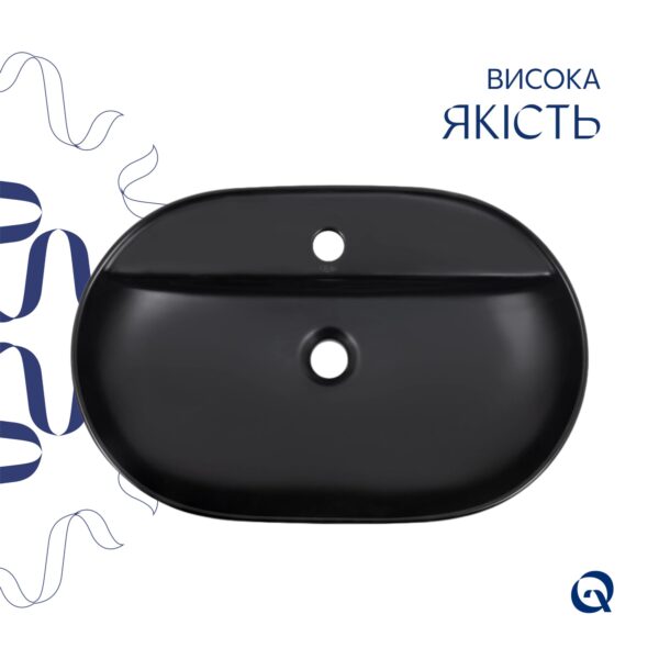 Раковина-чаша Qtap Scorpio 600х400х120 Matt black QT142203MBMBN