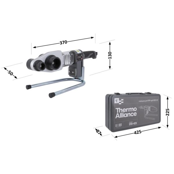 Паяльник для пластикових труб Thermo Alliance STD-103 Ø20-63 (автоматичний 800W) Паяльник для пластикових труб Thermo Alliance STD-103 Ø20-63 (автоматичний 800W)