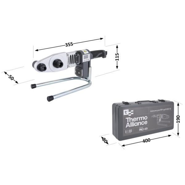 Паяльник для пластикових труб Thermo Alliance PRO-101 Ø20-32 (автоматичний з дісплеєм, 600W) Паяльник для пластикових труб Thermo Alliance PRO-101 Ø20-32 (автоматичний з дісплеєм, 600W)