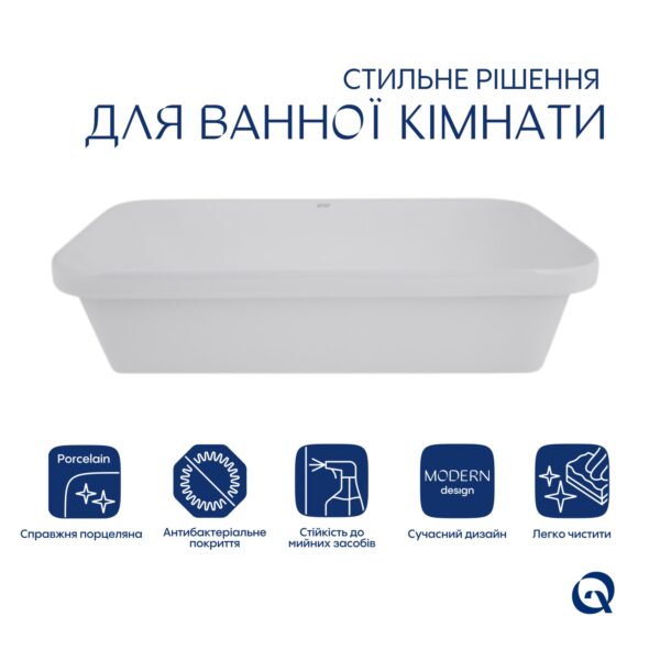 Раковина Qtap Scorpio 615х390х150 White QT1411K491WN Раковина Qtap Scorpio 615х390х150 White QT1411K491WN
