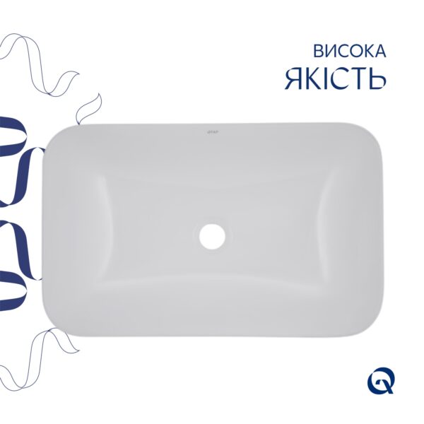 Раковина Qtap Scorpio 615х390х150 White QT1411K491WN Раковина Qtap Scorpio 615х390х150 White QT1411K491WN