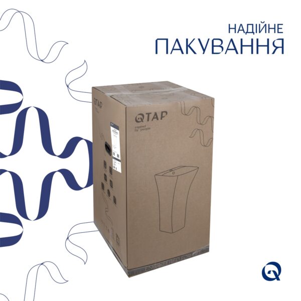 Раковина для підлоги моноблок Qtap Crow 445x420x840 White QT0511G315WN Раковина для підлоги моноблок Qtap Crow 445x420x840 White QT0511G315WN