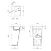Раковина для підлоги моноблок Qtap Tern 440х380х830mm White QT1711G302WN