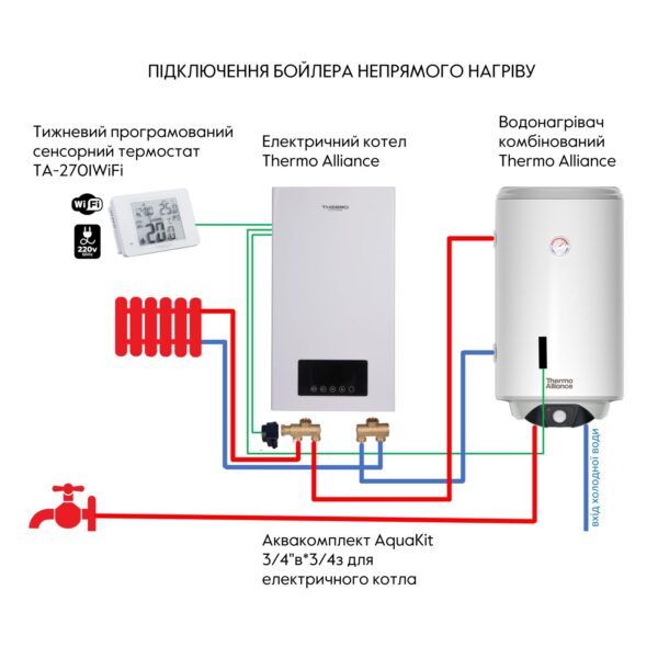 Водонагрівач електричний комбінований Thermo Alliance вертикальний 80 л. т.о. 0,24 кв.м лівий, мокрий ТЕН 2,0 кВт (CWH 8044 4S L) Водонагрівач електричний комбінований Thermo Alliance вертикальний 80 л. т.о. 0,24 кв.м лівий, мокрий ТЕН 2,0 кВт (CWH 8044 4S L)