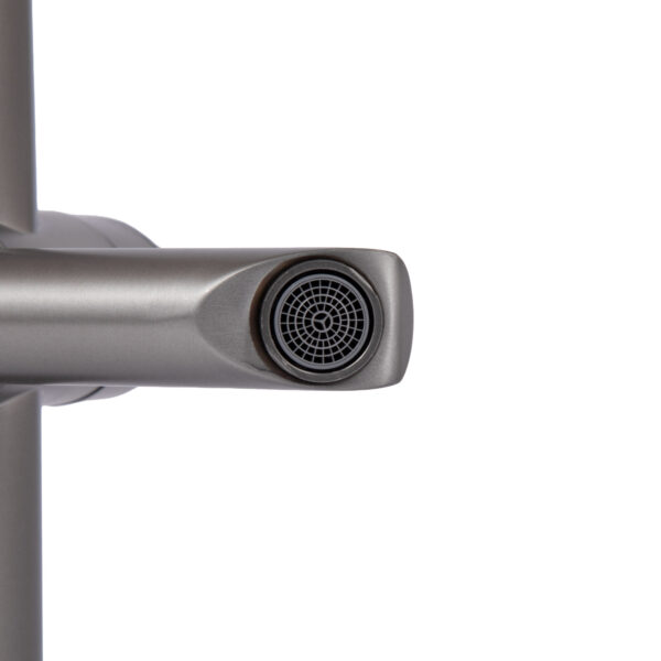 Змішувач для ванни Brinex Pure 006 з поворотним виливом (з душовим гарнітуром) Gunmetal Black BRIPUR006GRP Змішувач для ванни Brinex Pure 006 з поворотним виливом (з душовим гарнітуром) Gunmetal Black BRIPUR006GRP