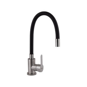 Змішувач для кухні Brinex Pure 015F3 з гнучким виливом Nickel/Black BRIPUR015F3NKB Змішувач для кухні Brinex Pure 015F3 з гнучким виливом Nickel/Black BRIPUR015F3NKB
