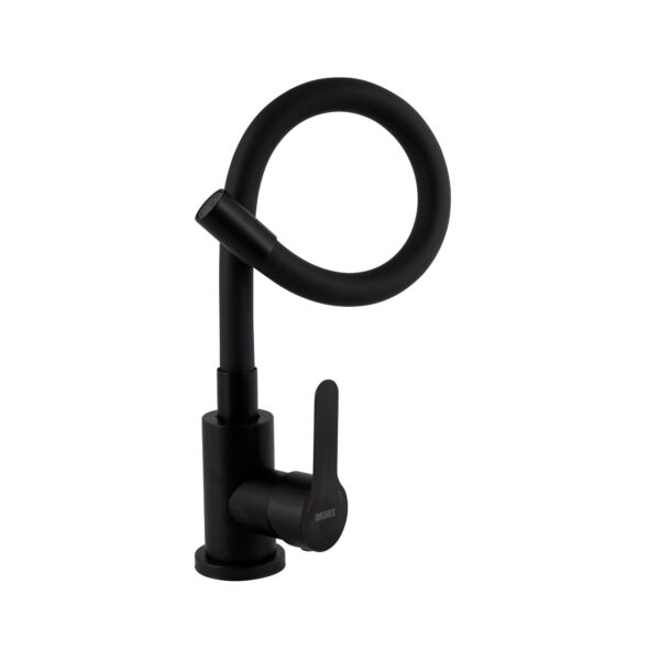 Змішувач для кухні Brinex Pure 015F3 з гнучким виливом   Black Matt BRIPUR015F3BLM