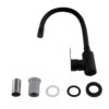 Змішувач для кухні Brinex Pure 015F3 з гнучким виливом   Black Matt BRIPUR015F3BLM