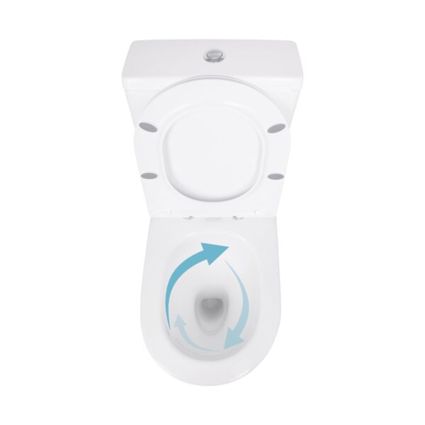 Унитаз напольный Qtap Jay Ultra Quiet с сиденьем Soft-close 640x360x835 мм QT07222175TW White Унітаз підлоговий Qtap Jay Ultra Quiet з сидінням Soft-close 640x360x835 мм QT07222175TW White